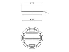 Mizu Drift Brass Trapscrew Grate Round 100mm