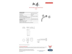 Specification Sheet - Milli Pure Bath Set 200mm Satin Chrome