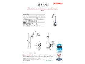 Specification Sheet - Kado Era Sink Mixer Small Porcelain Handle Chrome (5 Star) Lead Free