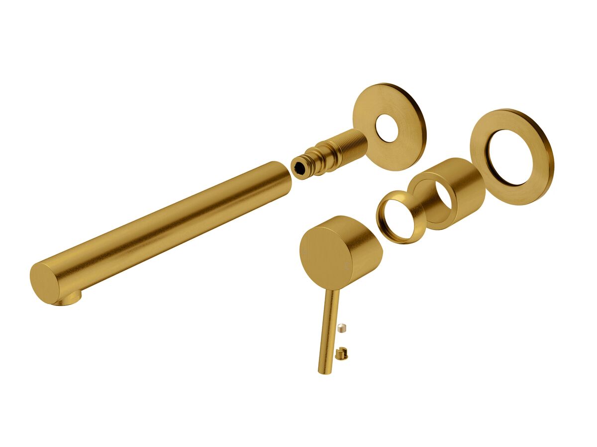 Mizu Drift MK2 Wall Basin Mixer 2-Piece Kit Brushed Gold