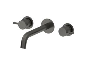 Mizu Drift Mk2 Wall Basin/Bath Set 200mm Brushed Gunmetal (5 Star)