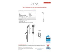 Specification Sheet - Kado Era Handshower with Wall Bracket Chrome (4 Star)
