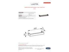 Specification Sheet - LAUFEN Kartell Towel Rail 300mm x 75mm x 40mm Fume