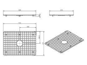 Memo Harper 510x380 Sink Protect Grid Stainless Steel