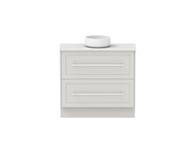 Hero - Kado Lux Ensuite All Drawer Twin 900mm Floor Mount Centre Basin 20mm Top