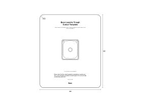 Cutout Template - Base Compact Inset Laundry Trough 1 Taphole with Bypass 45 Litres Stainless Steel