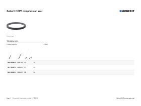 Specification Sheet - Geberit Rubber Seal Ring