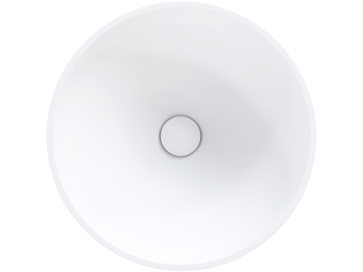 Supporting Image - Omvivo Venice 380mm Semi Inset Basin Solid Surface White