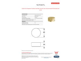 Specification Sheet - Sussex Pure Progressive Top Mount Hob Mixer Tap with Linear Textured Handle PVD Brushed Gold