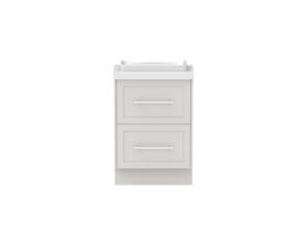 Hero - Kado Lux Ensuite All Drawer Twin 600mm Floor Mount Centre Basin 50mm Top