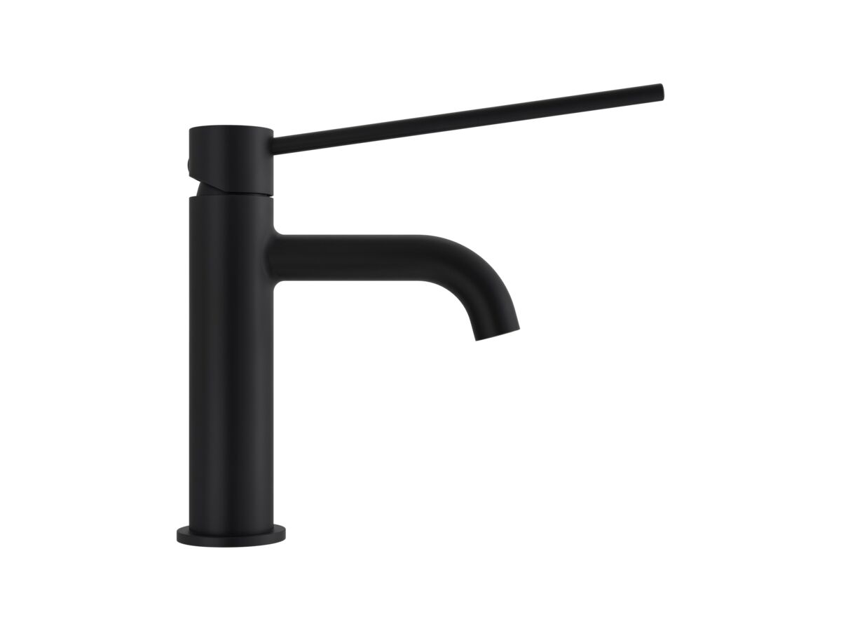 Supporting Image - Mizu Drift Basin Mixer Curved Spout with Extended Lever Tap Matte Black (6 Star) Lead Free