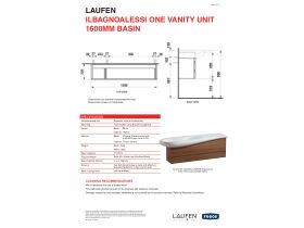 Technical Guide - LAUFEN Alessi One Vanity Unit 1600mm