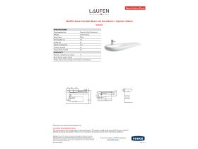Specification Sheet - LAUFEN Alessi One Wall Basin Left Hand Basin 1 Taphole 1200mm