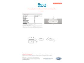 Specification Sheet - Roca The Gap Semi Inset Basin 550mm x 410mm 1 Taphole White