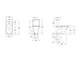 Roca Debba Rimless Close Coupled S Trap Back Inlet Toilet Suite (4 Star)