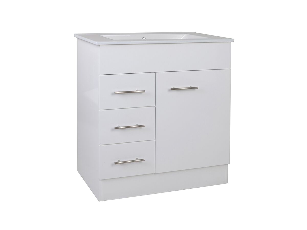 Posh Bristol MK2 Vanity Unit with Kick 750 with Left Hand Drawers