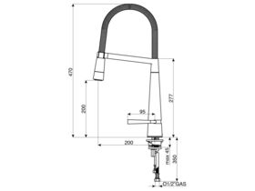 Teknobili Likid 300 Sink Mixer with Pullout Spray Chrome (4 Star)
