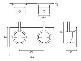 Sussex Scala Dual Mixer Tap with Master Fit System