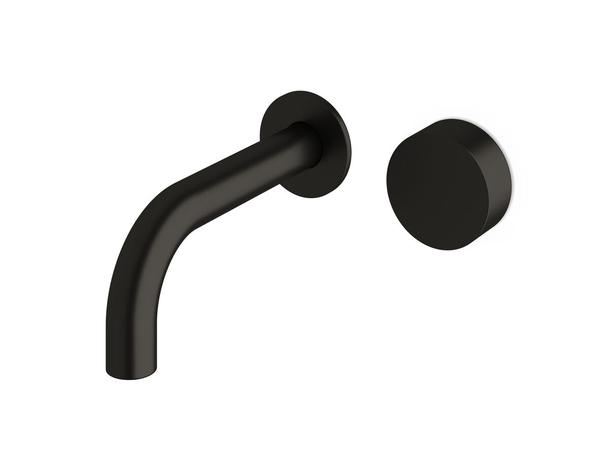 Sussex Pure Progressive Wall Basin Mixer Tap System 160mm PVD Matte Black (3 Star)