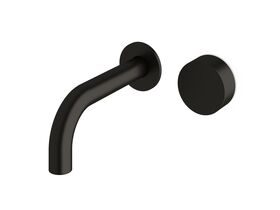 Sussex Pure Progressive Wall Basin Mixer Tap System 160mm PVD Matte Black (3 Star)