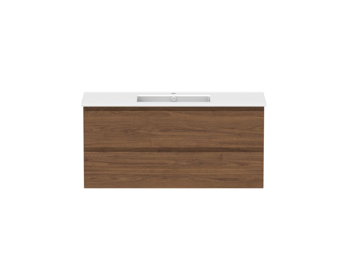Hero - Posh Domaine 1200mm Wall Hung Twin Vanity Unit All-Drawer Single Bowl Matte White Ceramic Top