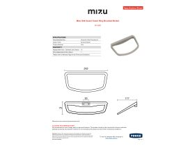 Specification Sheet - Mizu Silk Guest Towel Ring Brushed Nickel
