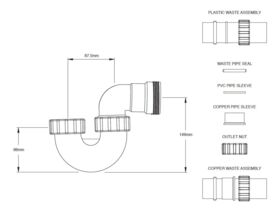 Dura Short P Trap 50mm