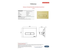 Specification Sheet - Hideaway+ Rectangle Button/Plate Inwall Metal Brushed Brass