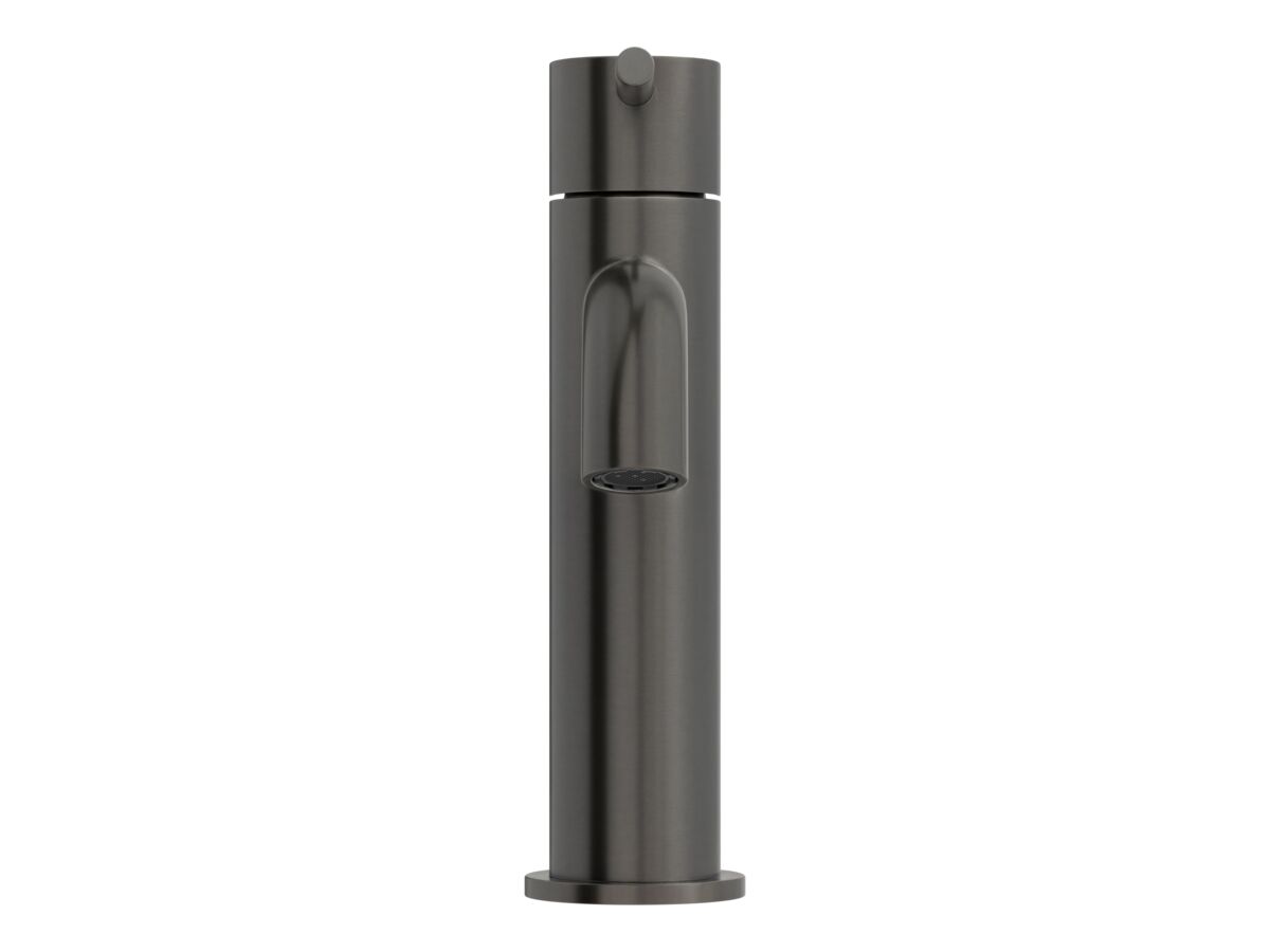 Supporting Image 2 - Mizu Drift Basin Mixer Curved Spout Brushed Gunmetal (6 Star) Lead Free