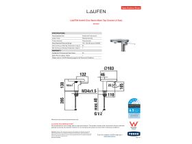 Specification Sheet - LAUFEN Kartell Disc Basin Mixer Tap Chrome (4 Star)
