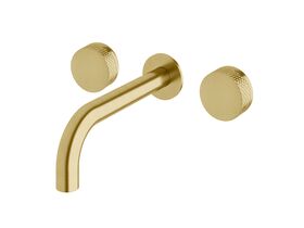 Sussex Pure Bath Set 200mm with Diamond Textured Handles PVD Brushed Gold