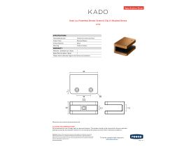 Specification Sheet - Kado Lux Frameless Shower Screen U Clip (1) Brushed Bronze