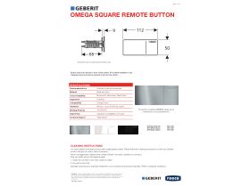 Technical Guide - Geberit Omega Remote Square 70 Vanity White Glass