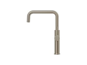 Mizu Drift Gooseneck Sink Mixer Tap Square Brushed Nickel (5 Star)