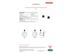 Specification Sheet - Sussex Scala Nova Wall Top Assembly PVD Matte Black Lead Free