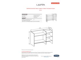 Specification Sheet - LAUFEN Kartell Rack 750mm x 260mm x 530mm Transparent Crystal