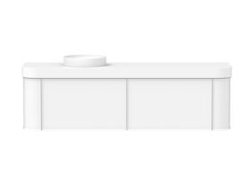 Hero - Kado Era Double Curve All Drawer 1800mm Wall Hung Vanity Left Hand Basin 90mm Durasein Top Matte White