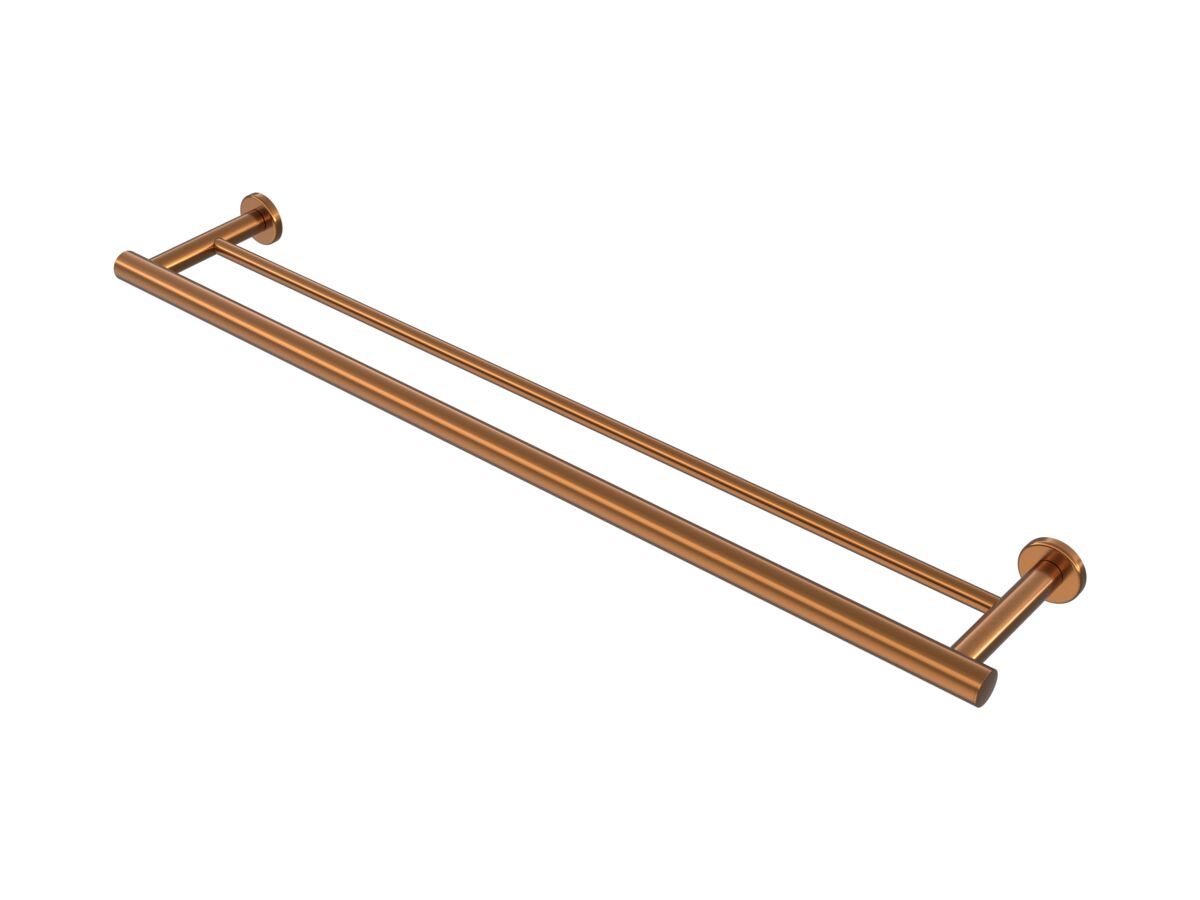 Supporting Image - Mizu Drift Double Towel Rail 700mm Brushed Bronze