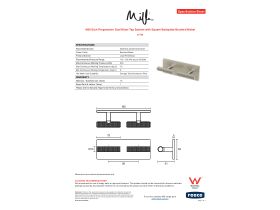 Specification Sheet - Milli Etch Progressive Dual Mixer Tap System with Square Backplate Brushed Nickel