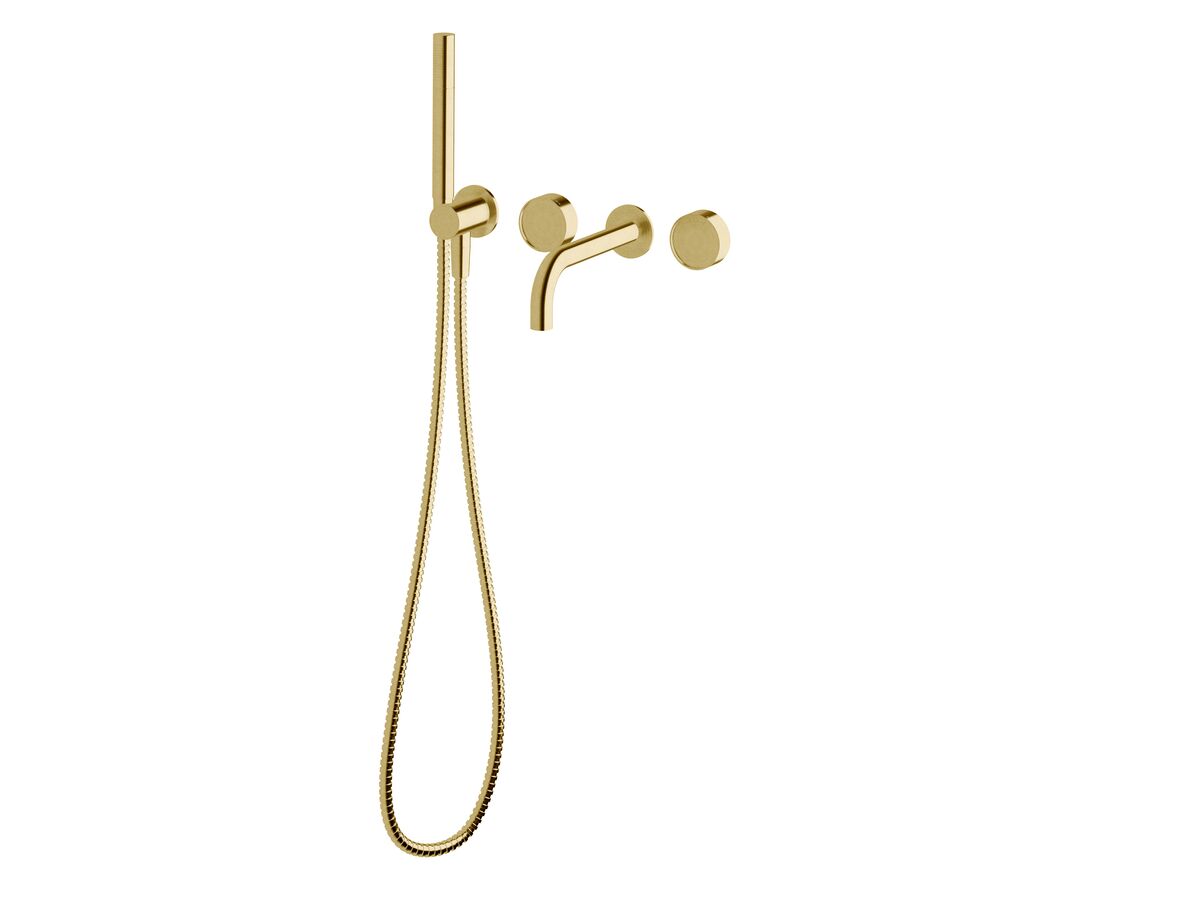 Hero - Sussex Pure Elemental Progressive Bath Mixer System with Handshower 200mm PVD Brushed Gold