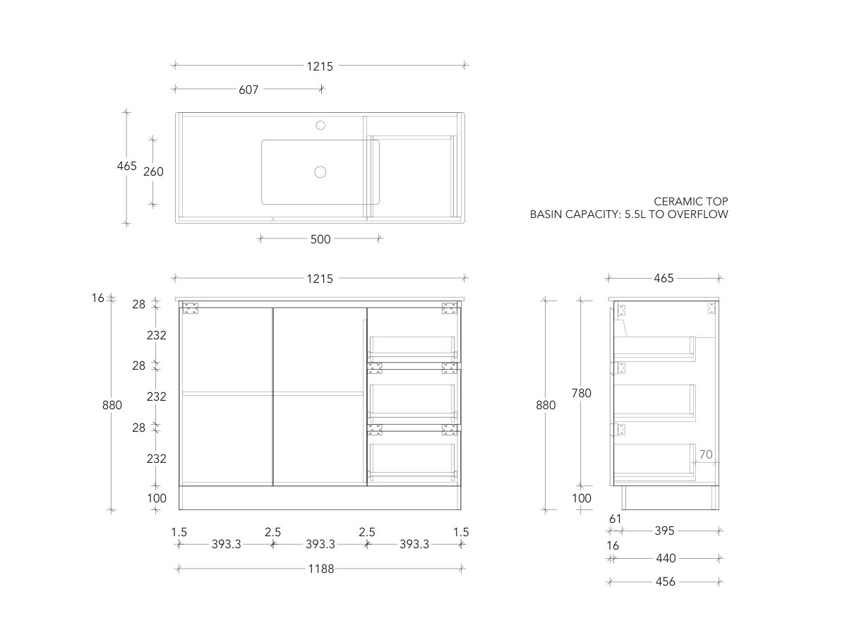 Posh Domaine Conventional 1200 Single Floor Mount Ceramic