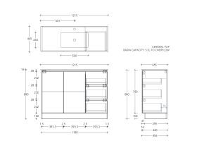 Posh Domaine Conventional 1200 Single Floor Mount Ceramic