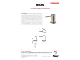 Specification Sheet - Mizu Drift Hob Mixer Brushed Nickel Lead Free
