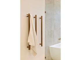 Hydrotherm Pure Vertical Triple Heated Towel Rail 900 x 38mm PVD Brushed Bronze
