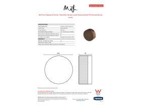 Specification Sheet - Milli Pure Progressive Shower / Bath Mixer Tap with Linear Textured Handle PVD Brushed Bronze