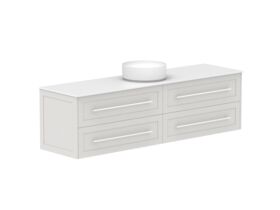 Supporting Image - Kado Lux 1800mm All Drawer Wall Hung Vanity Unit 4 Drawers Centre Bowl Vanity 12mm Durasein Top