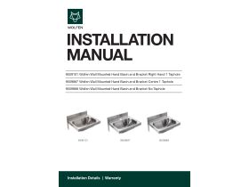 Technical Guide - Wolfen Wall Hand Basin with Bracket Stainless Steel