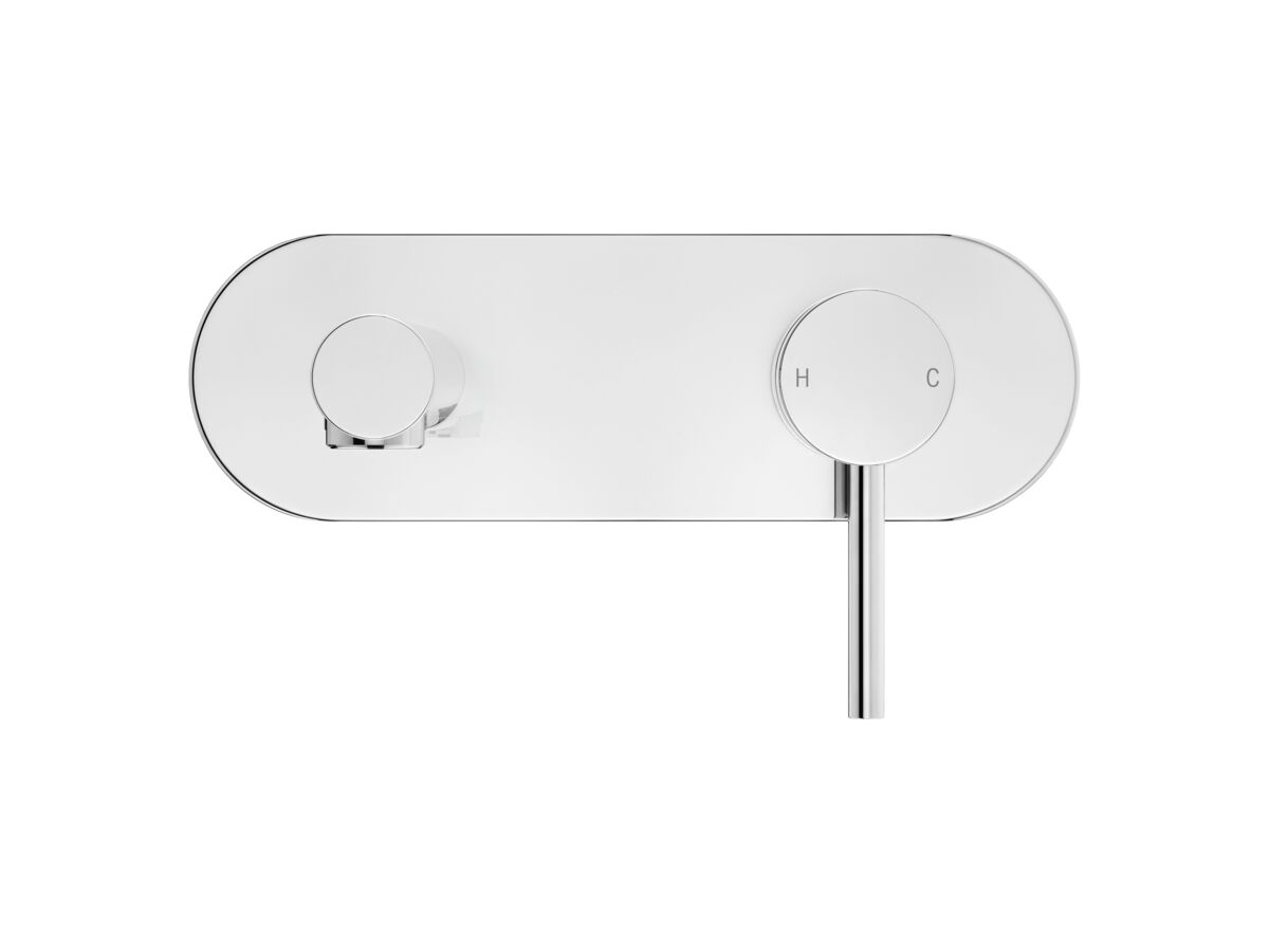 Supporting Image 2 - Mizu Drift Wall Basin / Bath Mixer Set with Straight Spout Kit Chrome (6 Star) Lead Free - Front