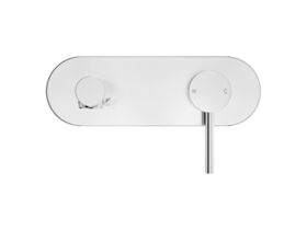 Supporting Image 2 - Mizu Drift Wall Basin / Bath Mixer Set with Straight Spout Kit Chrome (6 Star) Lead Free - Front