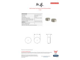 Specification Sheet - Milli Pure Basin Top Assembly Taps PVD Brushed Nickel